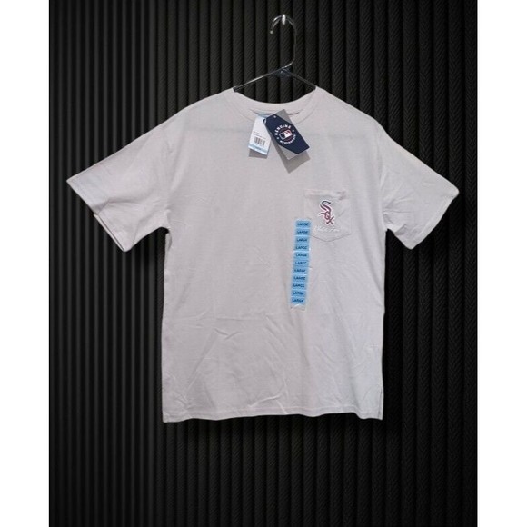 MLB White Sox Genuine Gray Mens LG Majestic Collection Chicago Tee T-Shirt NEW - Picture 2 of 7